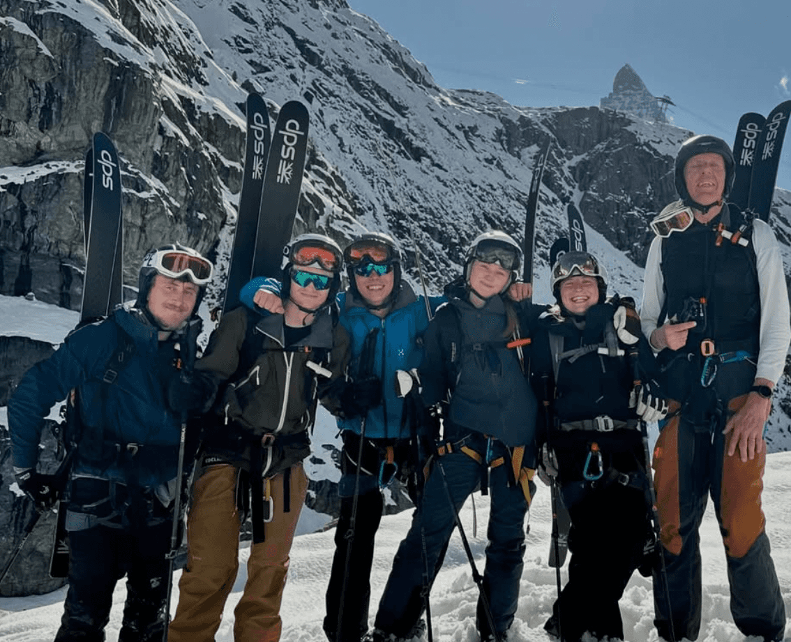 Ski guides & guests touring